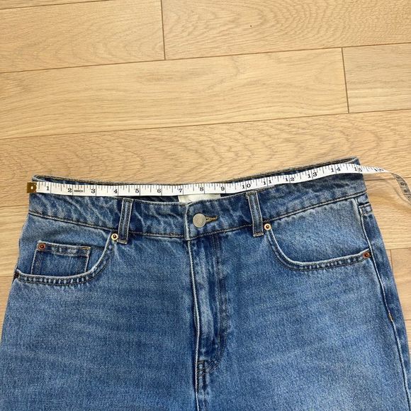 H&M MOM JEANS - 100% cotton - LEVIS LOOK/FEEL. AMAZING QUALITY - Picture 7 of 10